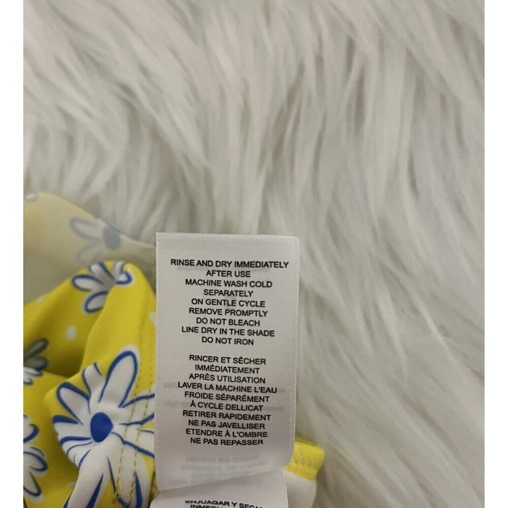 NEW Flapdoodles Girls Size 5 Floral Ruffle One Piece Swimsuit Yellow - Picture 11 of 12